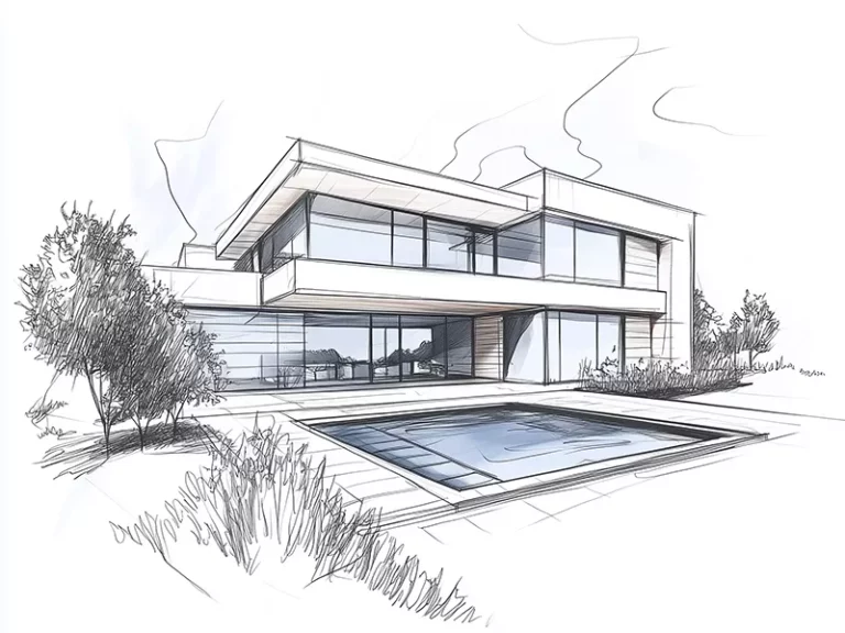 ai sketch to image house rendering
