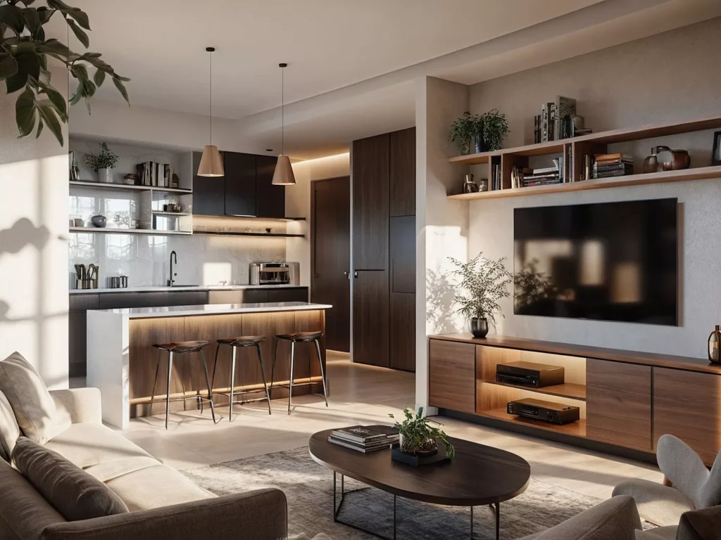 ai staging before image of a living room