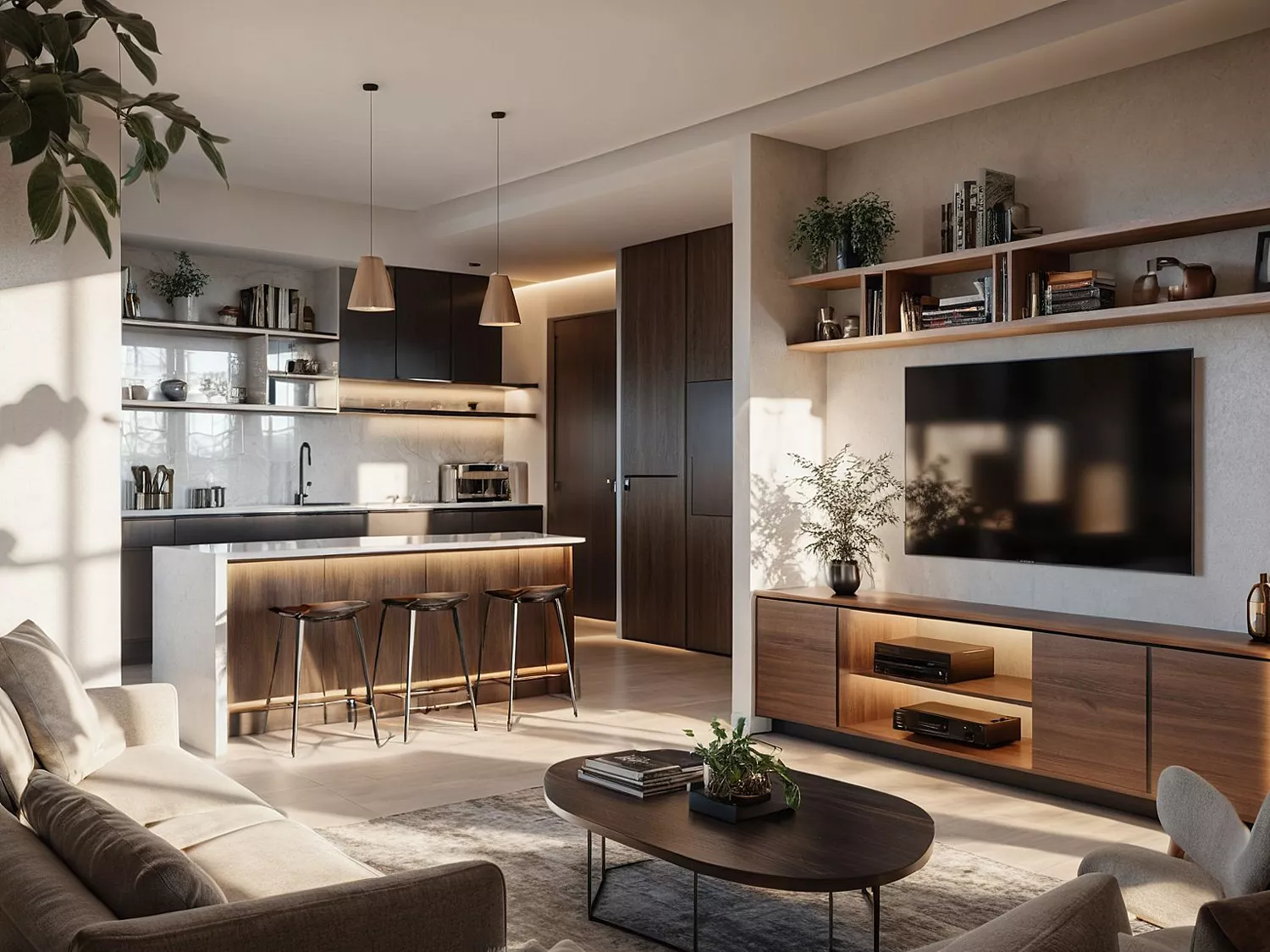 ai staging before image of a living room