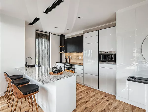 ai generated after image of a kitchen from sketch to ai