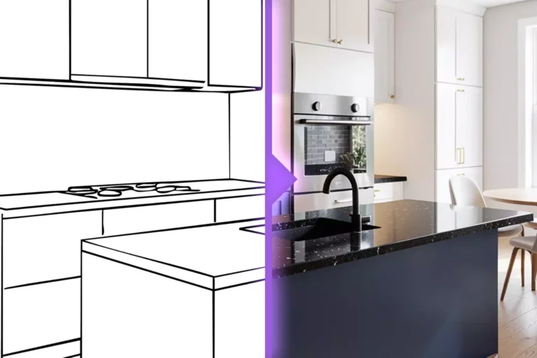 ai 2d black and white to 3d render